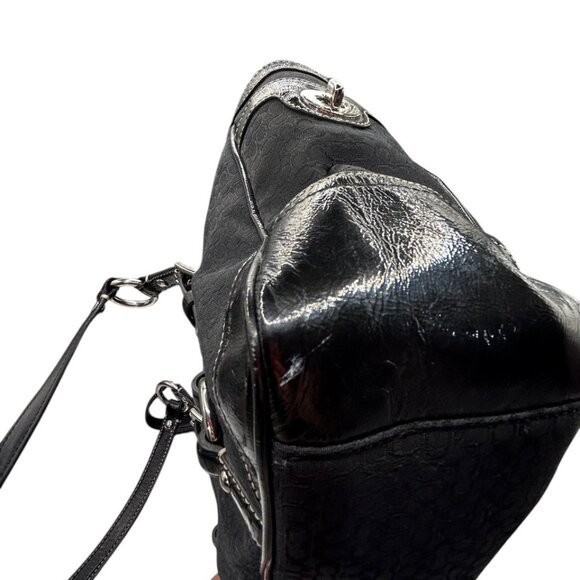 Coach East West Tote Black Signature Canvas Shoulder Bag Y2K - Picture 5 of 13